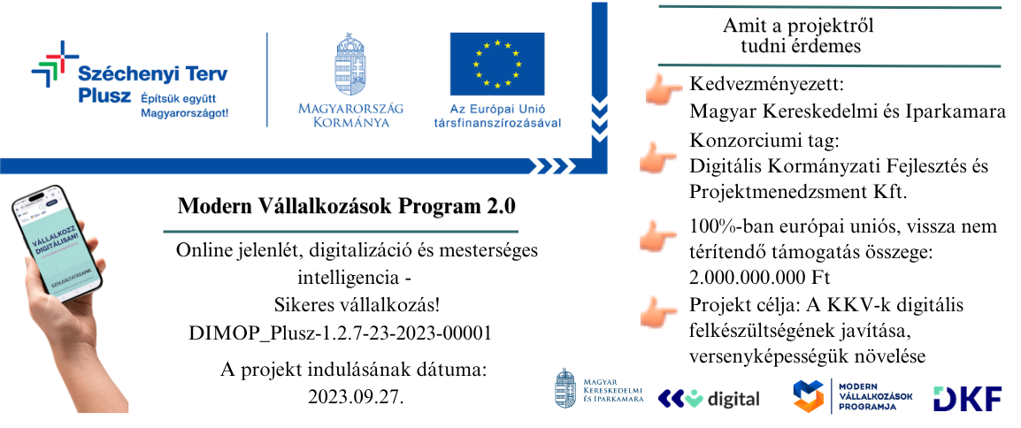 Modern Vállalkozások Programja rövid összefoglaló illusztráció