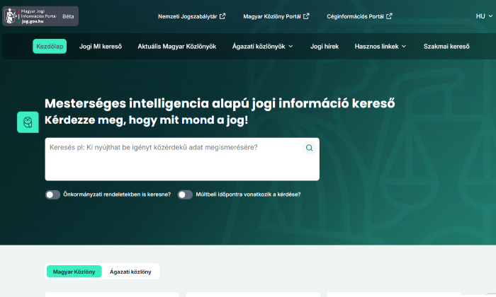 Tuzson Bence: elindult a mesterségesintelligencia-alapú jogi információkereső